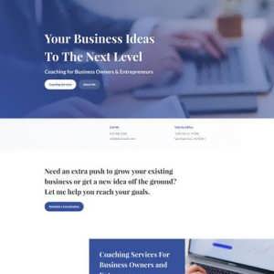 business coach landing page