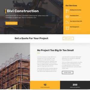 construction company landing page