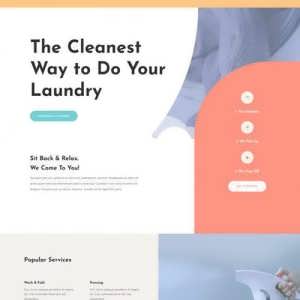 laundry service landing page