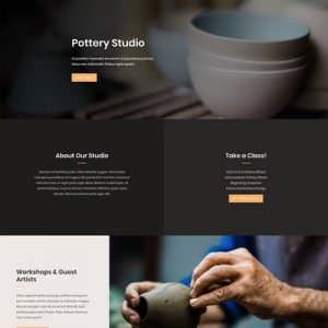 pottery studio landing