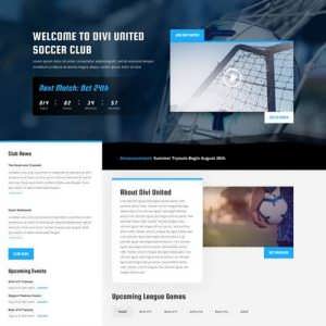 soccer club landing page