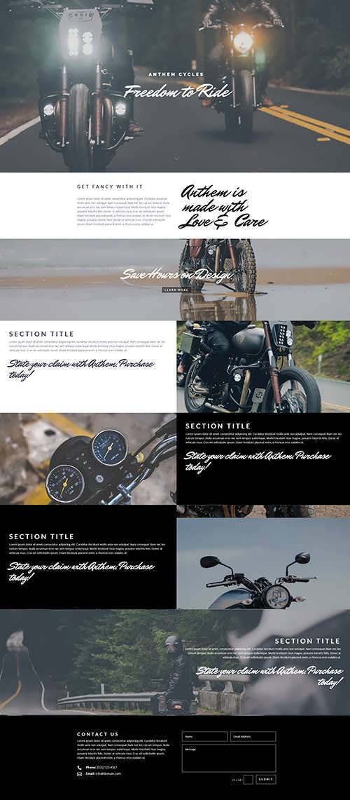 Anthem Cycles Layout | Divi Theme Examples
