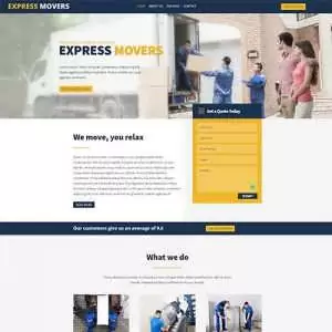 Express Movers a Free Divi Layout