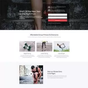Fitness Landing Page Layout