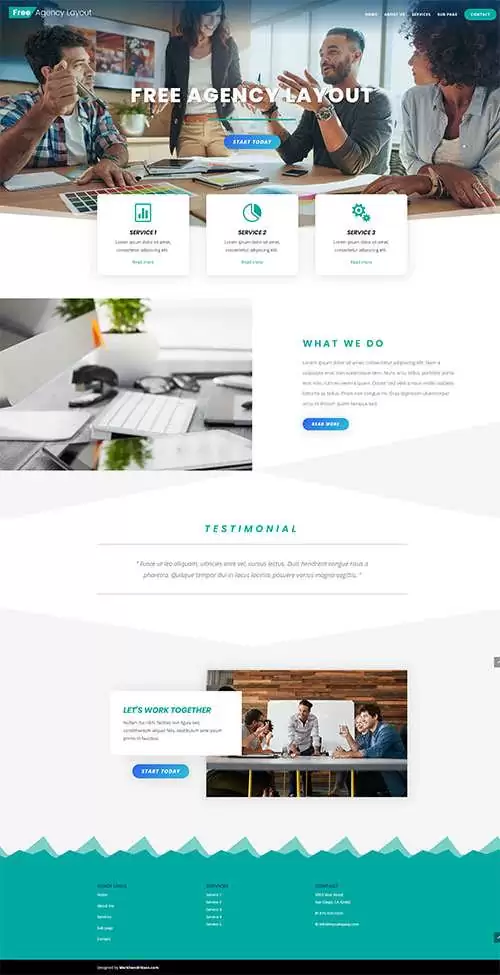 Free Divi Agency Layout