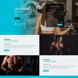 Free Divi Fitness Gym Layout