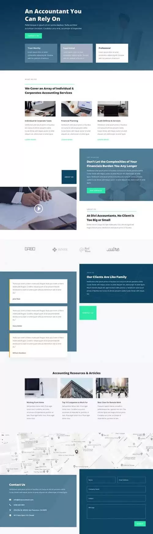 accountant landing page