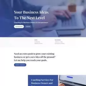 business coach landing page