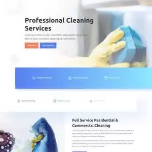 cleaning company landing page
