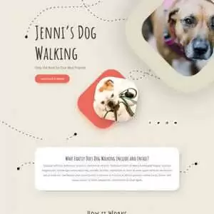 dog walker landing page
