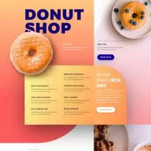 donut shop landing page
