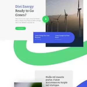 green energy landing page
