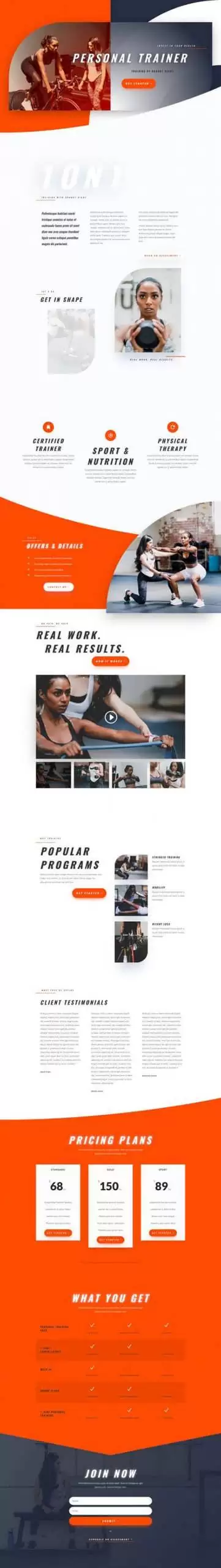 personal trainer landing page scaled