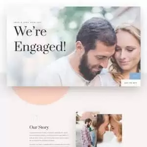 wedding engagement landing page